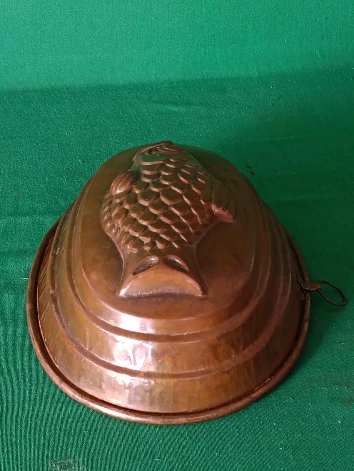 ANTIQUE OLD LARGE COPPER SHAPE PUDDING PUDDING BOWL CAKE MOLD. CM35