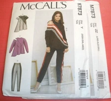 McCall's pattern M7873 Misses' knit Tops & Pants 4-14 or 16-26 UC
