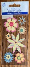 Essentials Layered Flowers Gems Floral Garden Card Making 3D Scrapbook Stickers