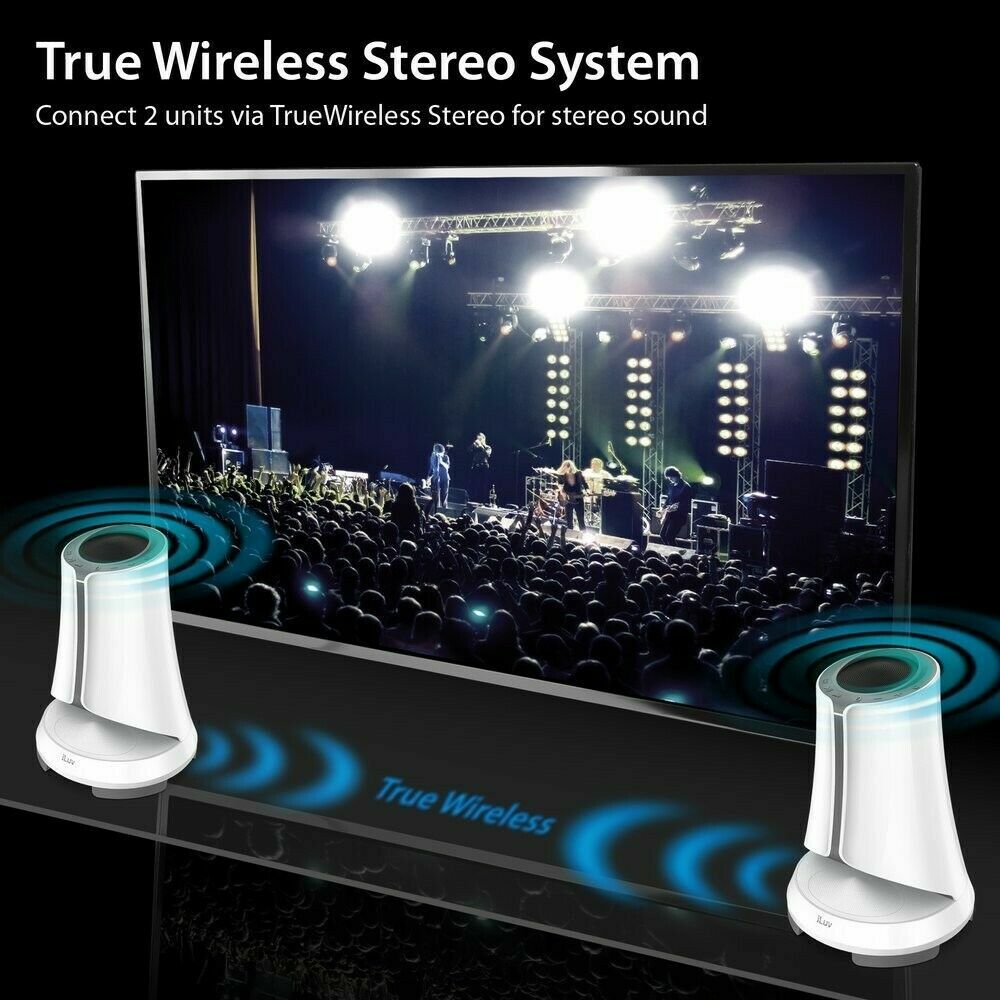 iLuv SyrenPro Indoor/Outdoor Bluetooth Speaker Water-Resistant Stereo Capable 