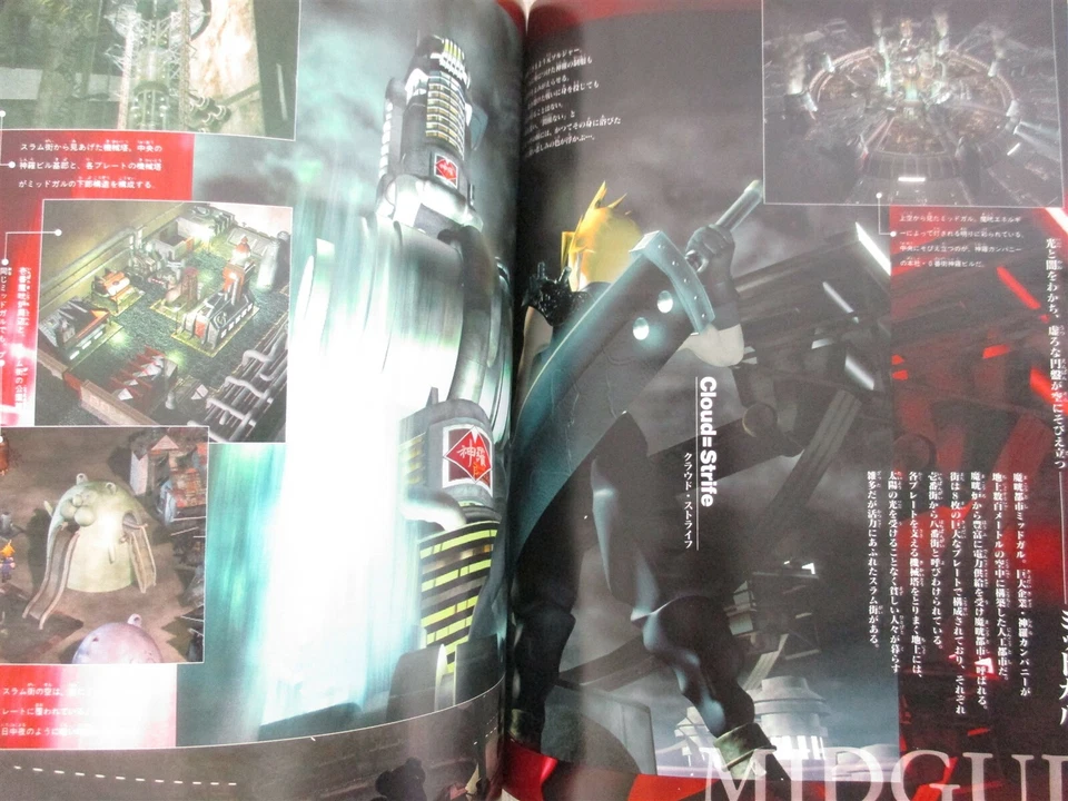 FINAL FANTASY VII 7 w/Poster & Sticker Art Works Game Guide PS1 Fan Book 1997 - Image 4 of 4