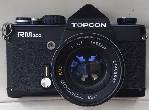 TOPCON RM300 analoge Spiegelreflexkamera schwarz 35 mm Topcor MC55 mm 1:1,7 Objektiv Tasche Zubehör - Bild 16 von 23