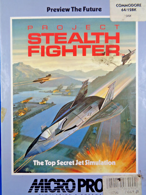 COMMODORE 64 -- PROJECT STEALTH FIGHTER (MICRO PROSE - DISK)