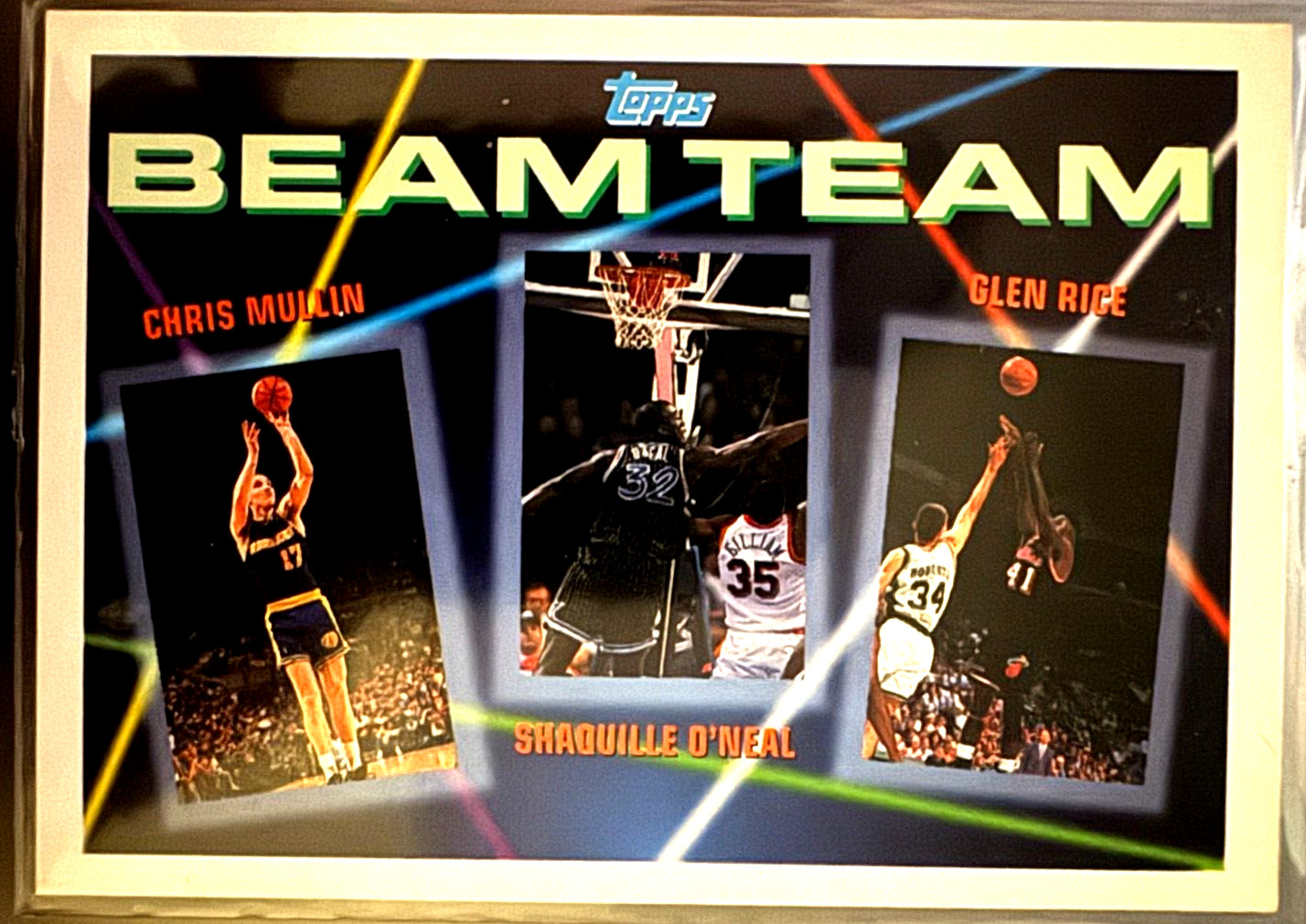 1992-93 Topps Gold Chris Mullin/Shaquille O'Neal/Glen Rice Beam Team #3 JX4481