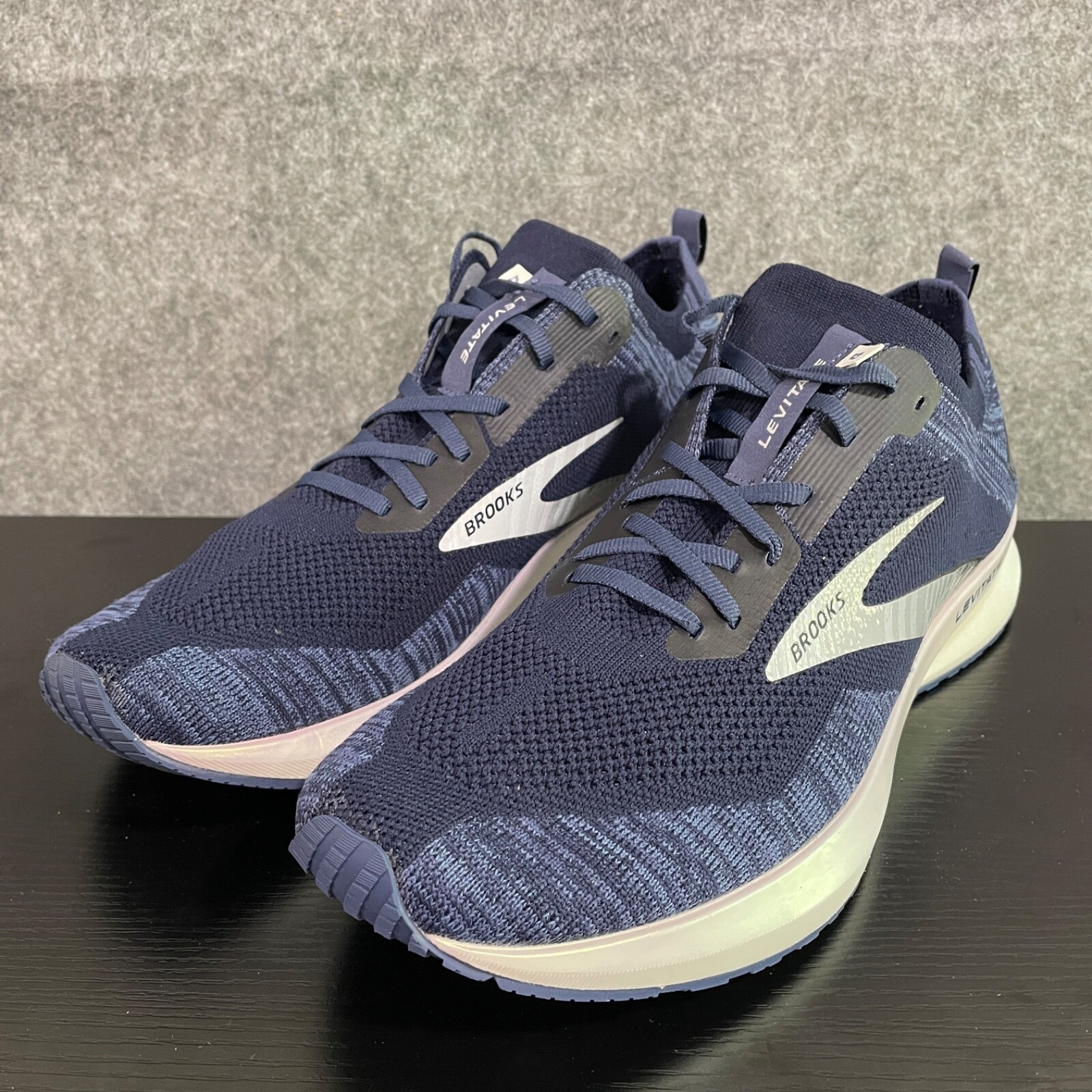 SAOLA Brooks Uomo Levitate 4 Sneakers Blu Maglia Running Atletica Outdoor Scarpe Taglia 12