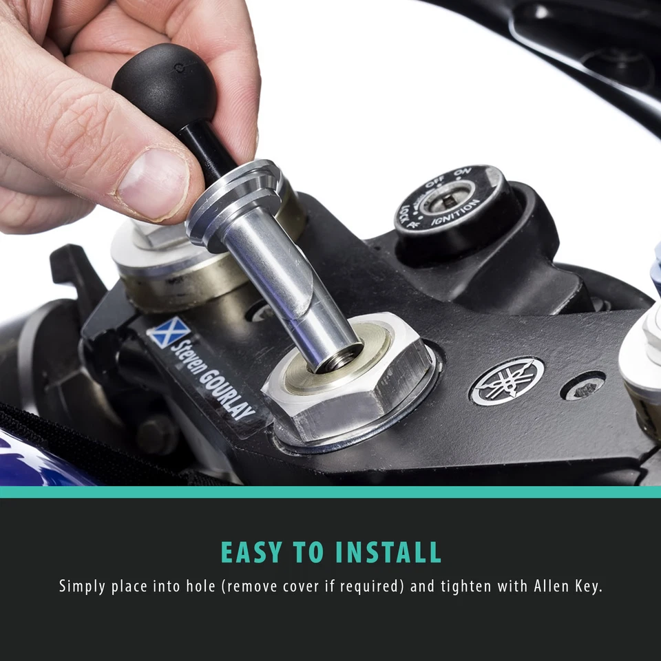 Ultimateaddons Motorcycle Fork Stem Yoke Mount with 3 Prong Attachment - Image 2 of 4