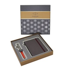 PARKER Schreibset Kugelschreiber Jotter Großraummine Notizblock in Geschenkbox