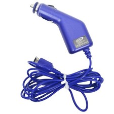Intec GBA Game Boy Advance Universal Car Adaptor Cigarette Charger Blue 8' Cord
