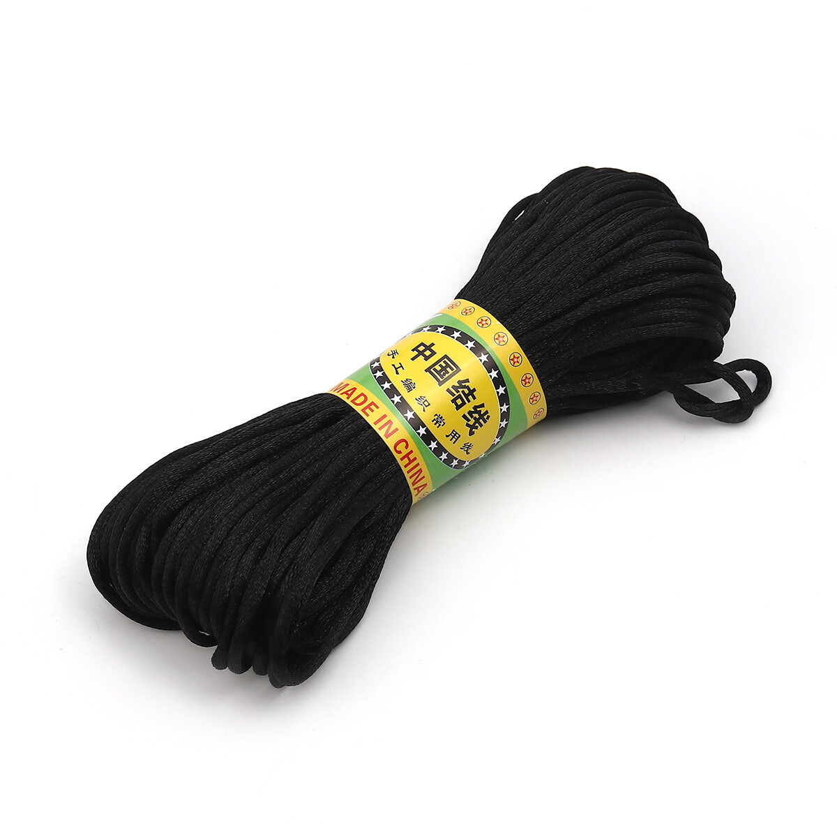 Rattail Satin Cord Strong Black - 2.5mm - Kumihimo Macrame Knotting 20 Metres
