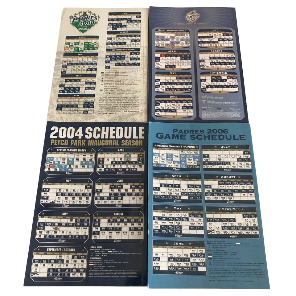 MLB SAN DIEGO PADRES Media Guides 2000, 03, 04 and 06 Lot of 4 - Image 2 of 4