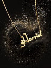 Personalised Name Necklace 925 Silver, Gold, Rose Pendant, Gift For Her Women