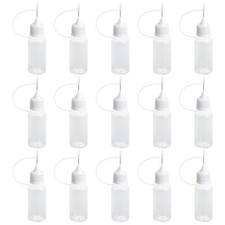 15Pcs Glue Bottles Applicator Pointed Mouth Empty Precision Containers 10ml