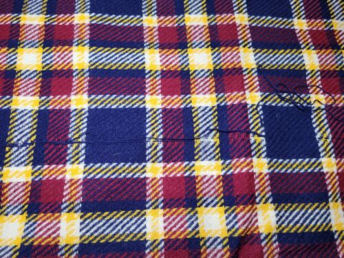 70s Plaid Tartan Wool Blend Multicolor Woven Sewing Craft Fabric 60x60" Vtg - Picture 21 of 24