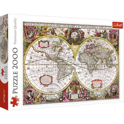 Trefl 2000 Piece Jigsaw Puzzle, A New Land & Water Map of the Entire Earth, 1630