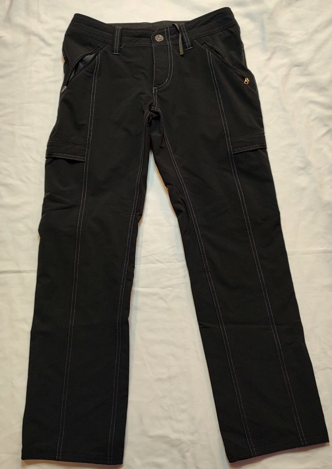 EUC Kuhl Women 2 Regular Black Raid Stretch Nylon Pants Hiking Soft-Shell