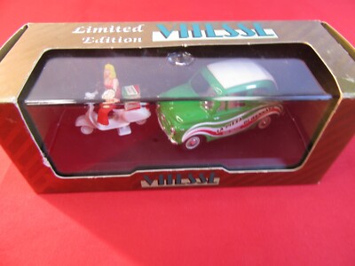 FIAT 500 LA PIZZA DI GENNARO & PIAGGIO VESPA 50 3M 1/43 - J-BarHobbies