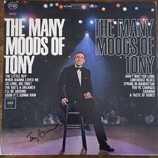 Tony Bennett Signed Autographed The Many Moods of Tony Album Vinyl Record