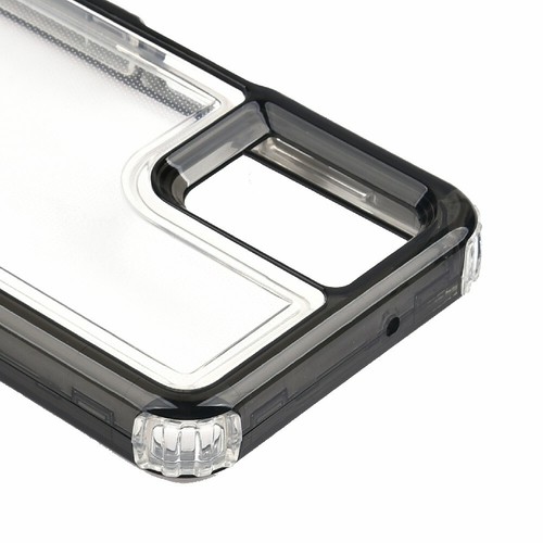 For Samsung Galaxy A12 - Clear Heavy Duty ShockProof Hybrid Cover Case - Picture 4 of 13