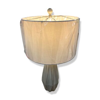 $298 Bassett Mirror Company Gray Gold Rustic Branka Table Lamp
