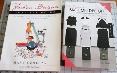 Lot of 2: Poetry of Fashion Designer design Survival guide  paperback books
