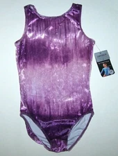 Danskin Leotard Bodysuit Velvet Purple Mauve Fusion Varied Shades Ombre New Girl