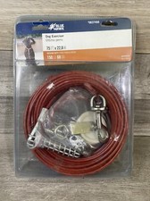 Blue Hawk 75-ft Weldless Galvanized-Red Vinyl Coated Steel Cable Dog Exerciser