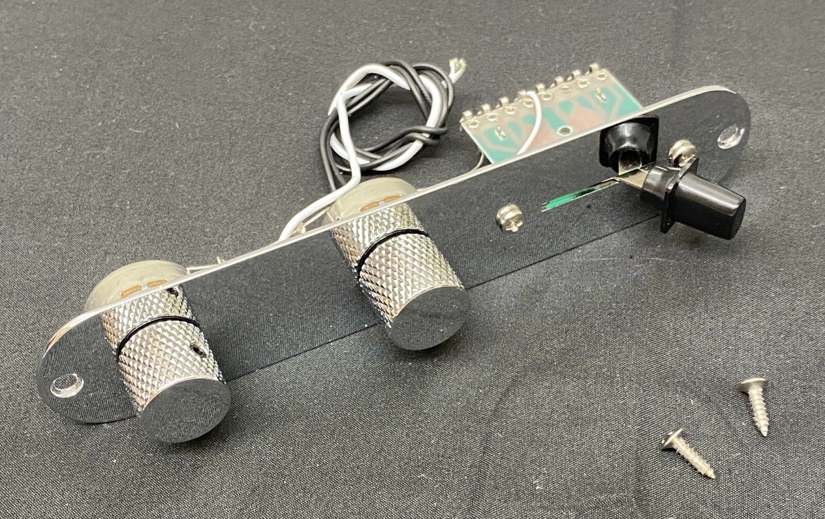 Genuine Fender Squier Tele CONTROL PLATE w/Knobs/ LARGE POTS