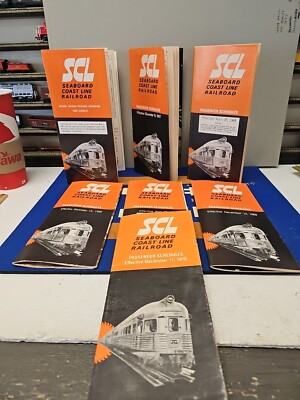 SCL SEABOARD COAST LINE 60er Jahre Fahrplan Lot: 7 Ausgaben 