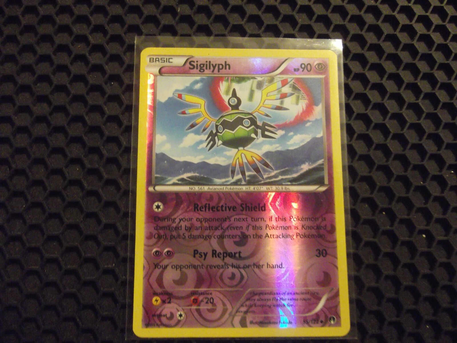 Sigilyph 55/122 XY Breakpoint Ultra Rare Reverse Holo Pokemon Card NM