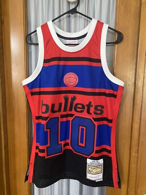 Mitchell Ness Manute Bol Washington Bullets Black Reload Jersey Small HWC 