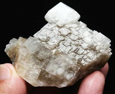 New find Rare Beauty White ladder-like Calcite Crystal Mineral Specimen