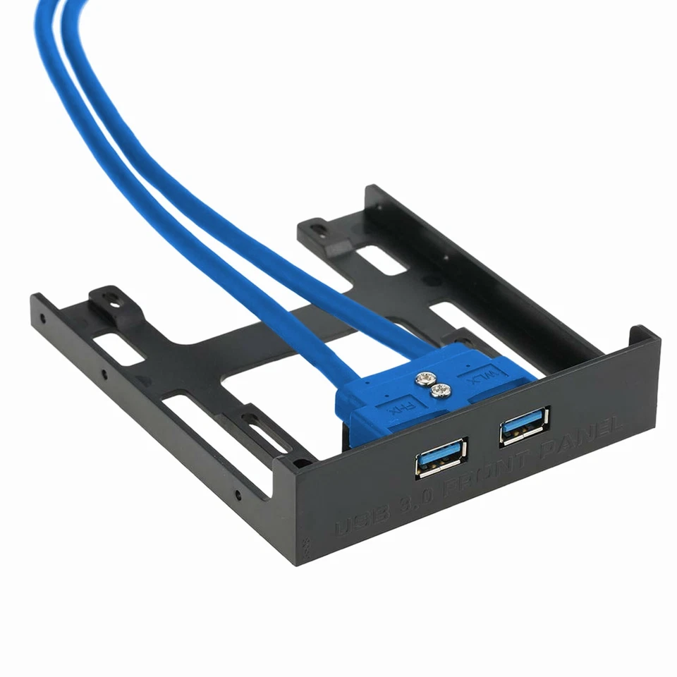 USB 3.0 Front Panel 3.5" Expansion Bay to 20-Pin MoBo Bracket Cable (2-Port) - Image 3 of 4