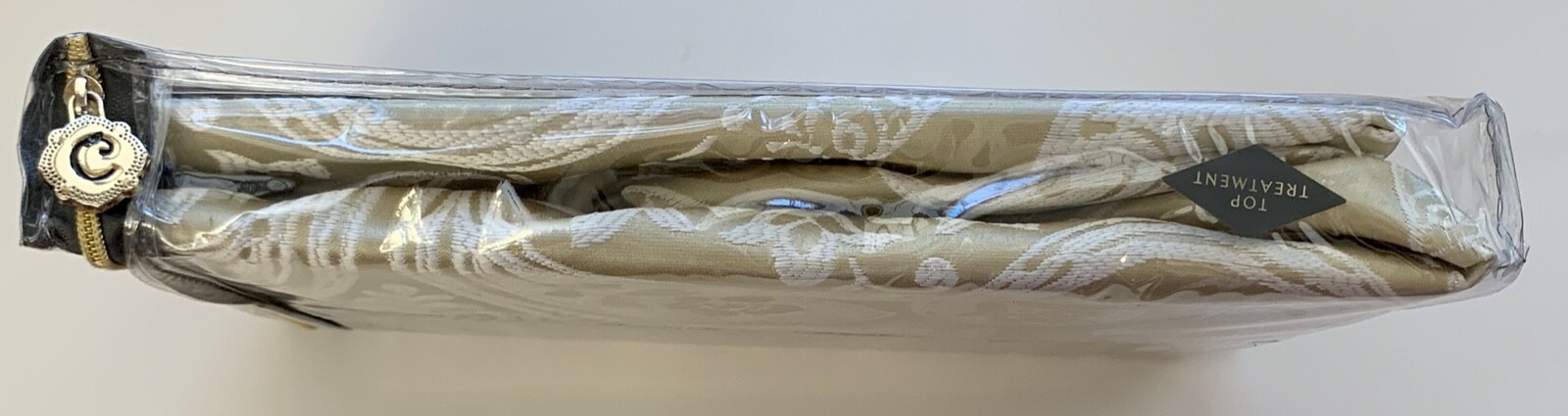 CROSCILL HELENA SCALLOPED DOUBLE LAYERED VALANCE 67 IN X 18 IN