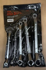 Vintage Sears 5 pc Metric Deep Offset Box End Wrench Set 9-43082 7-19mm in Pouch