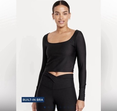 NWT Old Navy PowerSoft Long-Sleeve Crop Support Top - XS