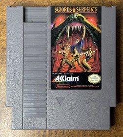Swords and Serpents Nintendo NES Cartridge & Box Tested