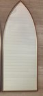 Pair of mid-century modern cathedral arch mirrors with beveled glass — photo 3