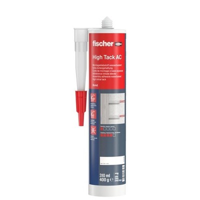 fischer High Tack AC Montagekleber 310ml weiß geruchsneutral wasserbasiert innen