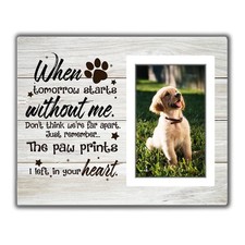 Pet Memory Picture Frame - Dog  Cat Memorial Photo Frame 4x6, Dog Picture Fr...