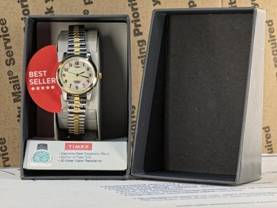 Timex T2M828 ~ Women's Essex Avenue Two Tone Steel Watch (New in Box)