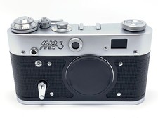 FED-3 body Soviet rangefinder camera. 35mm - Serviced - s/n 188014