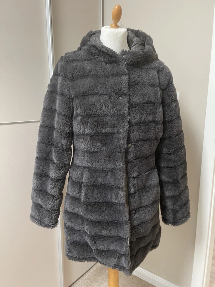 RINO & PELLE - WENDE STEPP JACKE mit Kapuze - Webpelz - schwarz - 38 M - NP