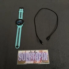 Garmin Forerunner® 265 Aqua Case and Aqua/Black Silicone Band