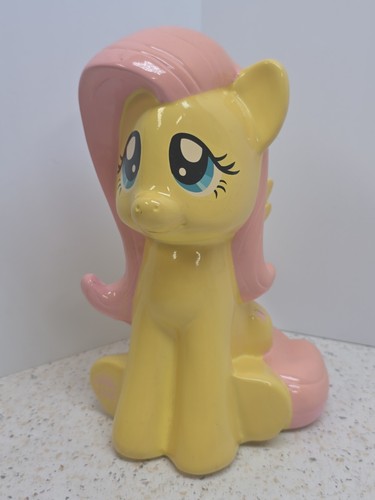 My Little Pony MLP Fluttershy Ceramic Piggy Bank 2015 Hasbro 9.5" Licensed