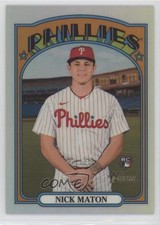 2021 Topps Heritage High Number Chrome Refractor 131/572 Nick Maton #602 fm0