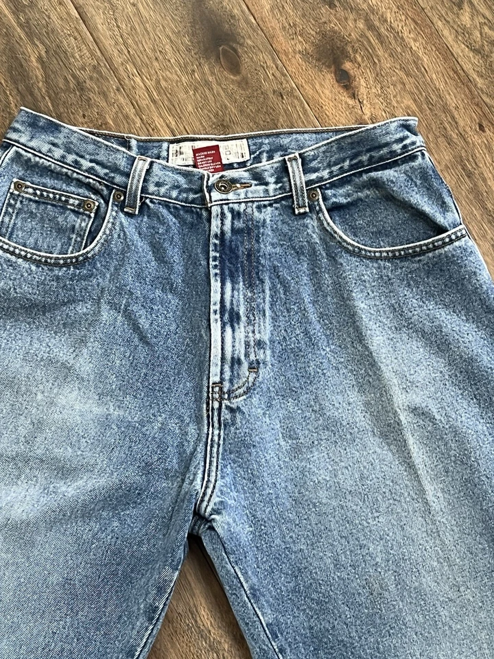 Pantalones de mezclilla Bullhead vintage dos 31x30 holgados patinador raver club pierna ancha años 90 Y2K Foto 2 de 4