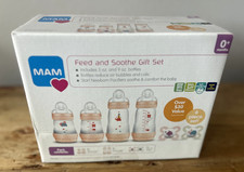 NOB MAM Feed Soothe 6 pc Newborn Feeding Set 5oz  9oz Bottles  Pacifiers - 0 