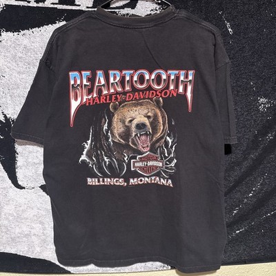 VTG Y2K Harley Davidson Biker T-Shirt Sz XL Grizzly Beartooth Billings Montana