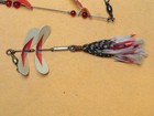 antique bone fishing lure lot with Pflueger Muskill tandem spinner and Pflueger — photo 7