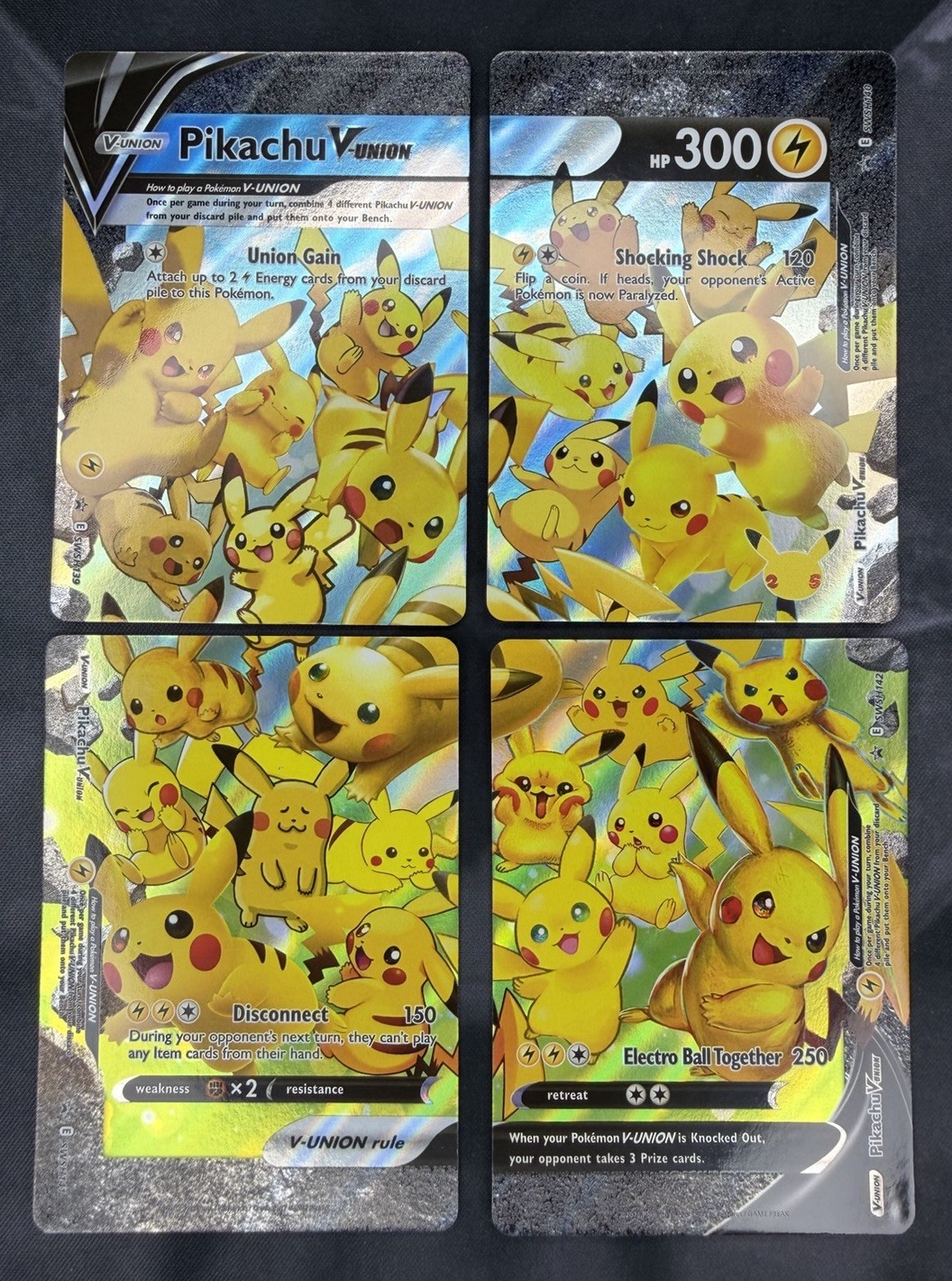 2021 Pokemon Celebrations Pikachu V-UNION Set 4 Card Promo SWSH139 SWSH140-142